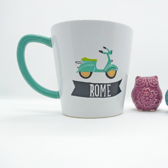 ROME with Vespa Ceramic Mug - Picture 2 of 6